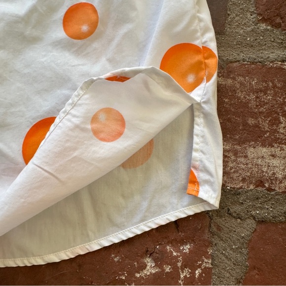 Seaplane XL Vibrant Orange Polka Dot Camp Button Down Men's Short Sleeve Shirt - Picture 5 of 11